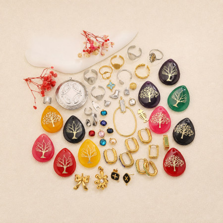 Pendentifs pour femmes en acier inoxydable étanche, couleur or, forme irrégulière, à faire soi-même, série Simple
