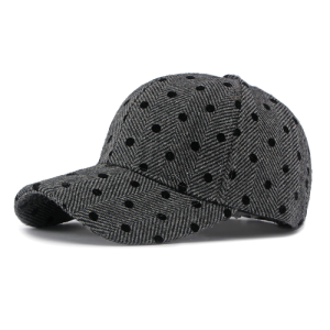 Casquette De Baseball Femme Simple Series Rétro À Pois Unis En Coton h5 