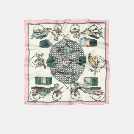 Bandana pour femme en polyester à motif de calèche vintage