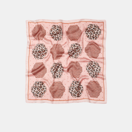 Bandana rétro en polyester à imprimé léopard pour femme