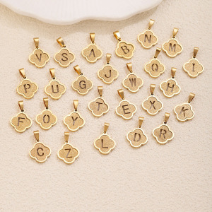 Pendentifs Pour Femmes En Acier Inoxydable Étanche, Couleur Or, Avec Lettres Ajourées, Série Simple À Faire Soi-Même h5 Image3