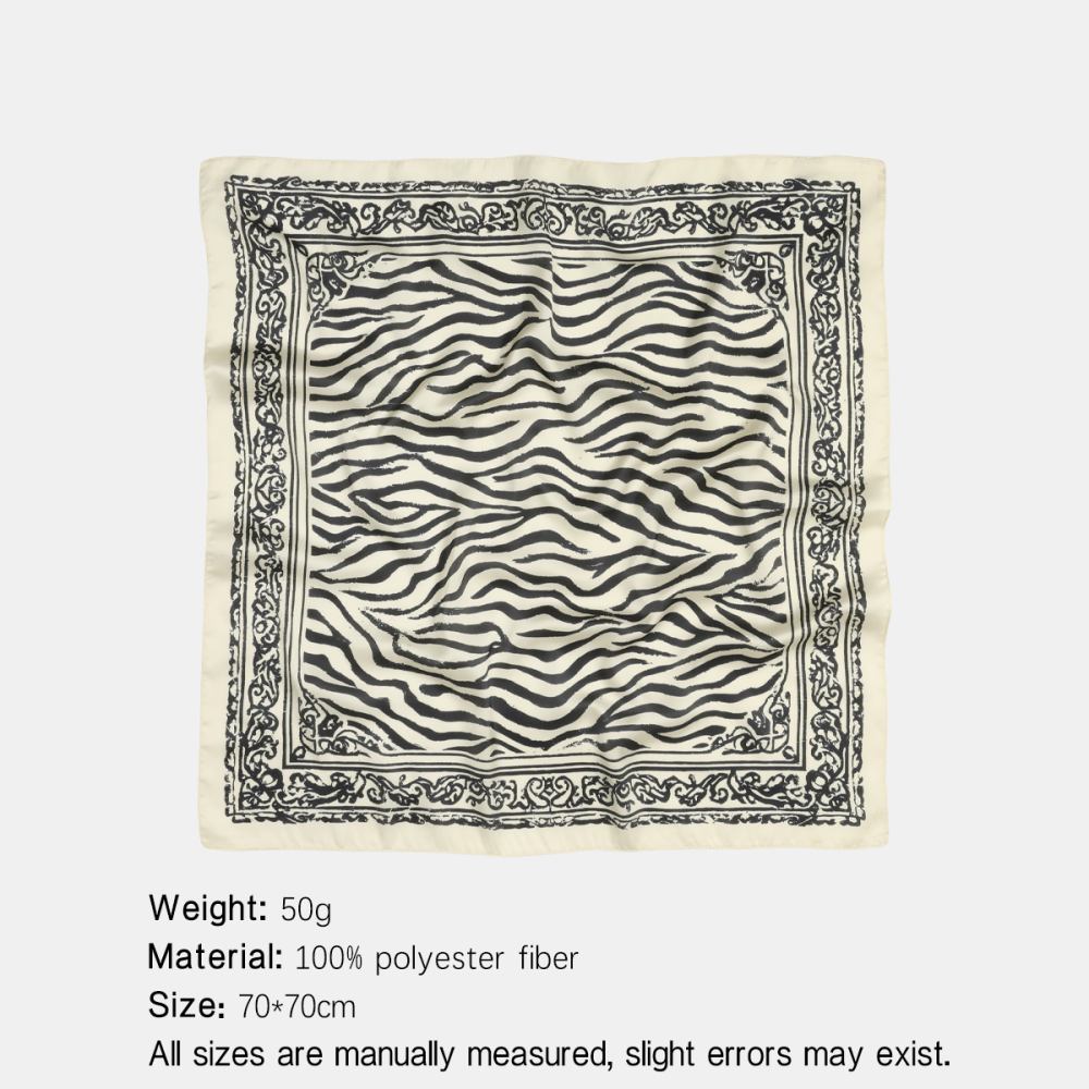 Bandana Pour Femme En Polyester À Motif Zèbre 