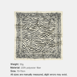 Bandana Pour Femme En Polyester À Motif Zèbre h5 
