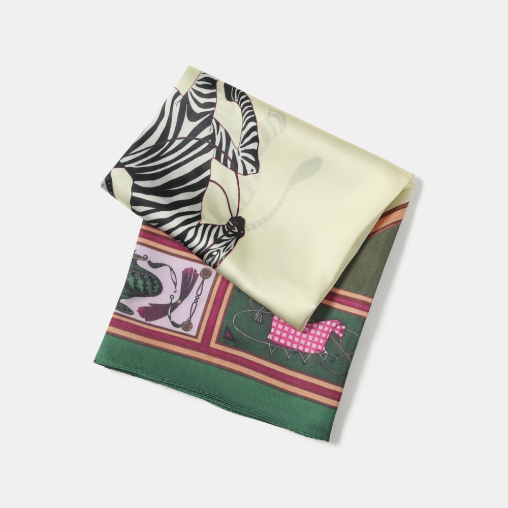 Bandana Vintage En Polyester À Imprimé Zèbre Pour Femme h5Image4