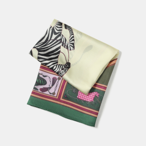 Bandana Vintage En Polyester À Imprimé Zèbre Pour Femme h5 Image4