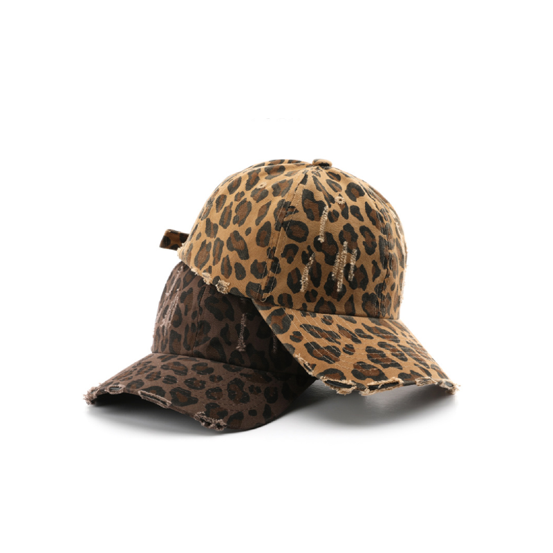 Casquette De Baseball Rétro En Coton À Imprimé Léopard Simple Series h5Image2