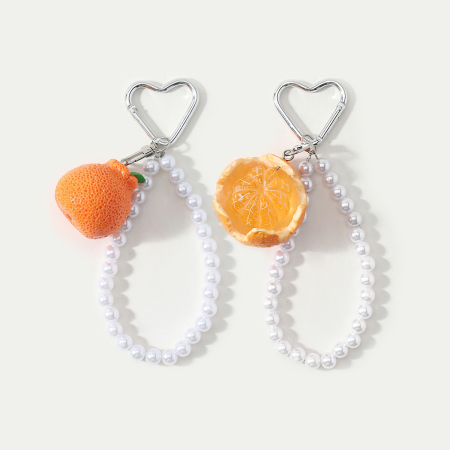 Breloques De Sac En Alliage Avec Perles De Fruits Quotidiennes De La Série Simple
