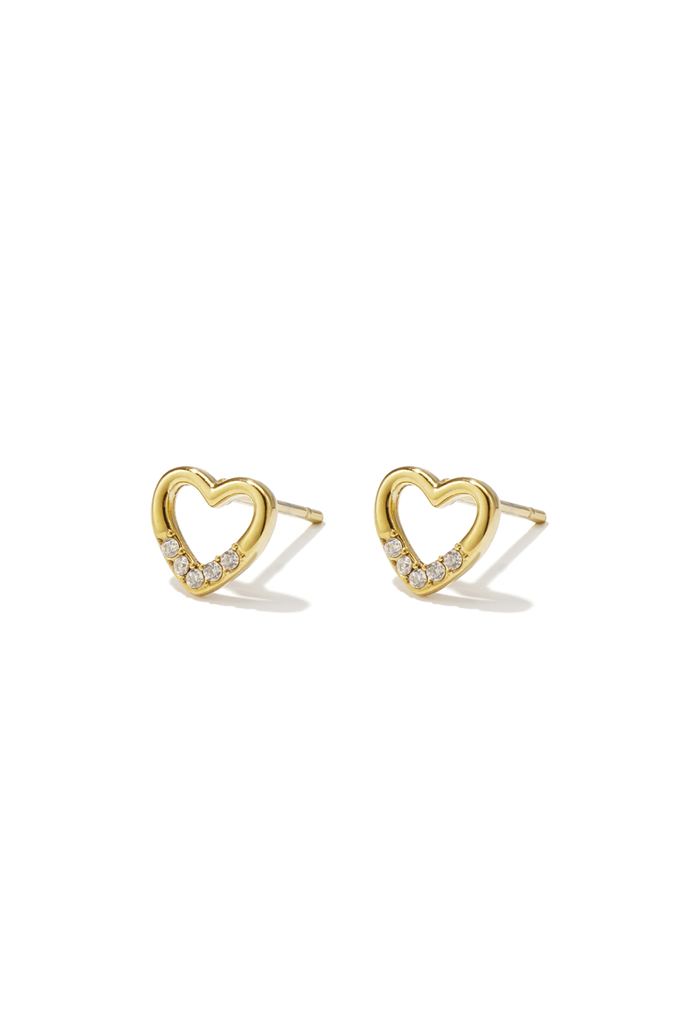Boucles D'Oreilles Puces En Acier Inoxydable En Forme De Cœur, Collection Daily Simple, Bijoux Pour Femmes