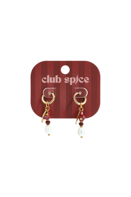 Boucles d'oreilles en perles d'acier inoxydable, style simple et quotidien, collection bijoux pour femmes 2