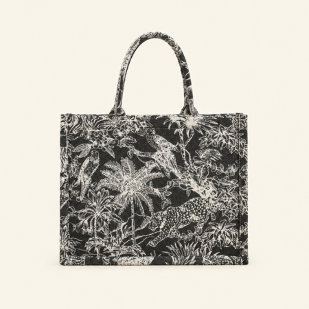 Sacs cabas carrés pour femmes en toile unie à motifs floraux et broderies animalières, style décontracté