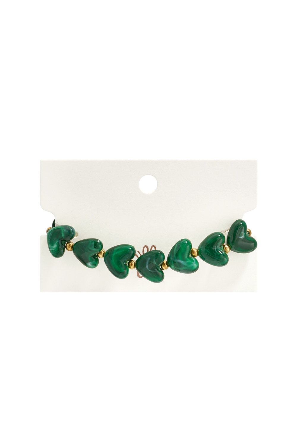 Bracelet Élastique En Perles En Forme De Cœur Image5