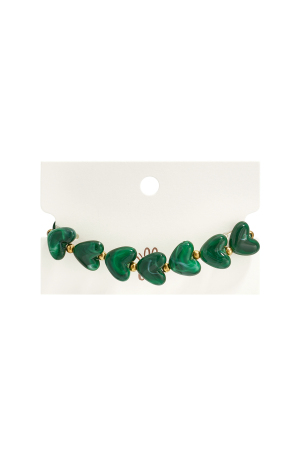 Bracelet Élastique En Perles En Forme De Cœur h5 Image5