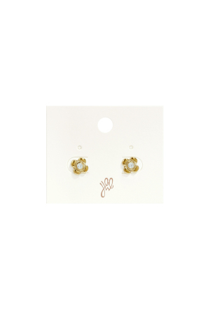 Boucles D'Oreilles Puces En Acier Inoxydable, Motif Floral, Collection Décontractée Et Simple, Bijoux Pour Femmes h5 Image4