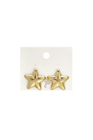 Boucles D'Oreilles Puces En Acier Inoxydable, Style Étoile, Collection Daily Simple, Bijoux Pour Femmes h5 Image4