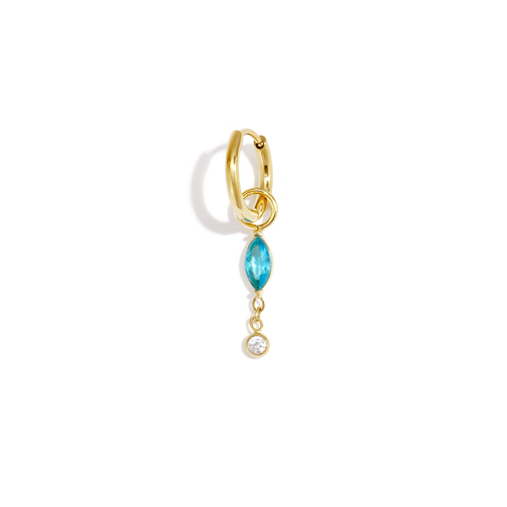 Boucles D'Oreilles Pendantes Pour Femmes, En Acier Inoxydable Étanche, Couleur Or, Avec Zircon. Image4