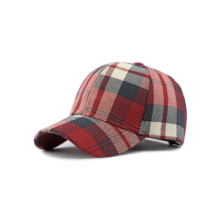 Casquette De Baseball Décontractée À Carreaux En Polyester, Couleur Unie, Série Simple 2