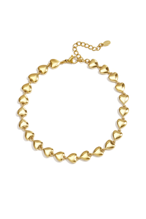 Bracelet De Cheville En Acier Inoxydable En Forme De Cœur, Collection Simple Daily Simple, Bijoux Pour Femmes h5 