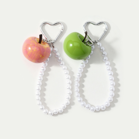 Breloques De Sac En Alliage En Forme De Cœur, Perles Quotidiennes En Forme De Fruits, Collection Simple Series