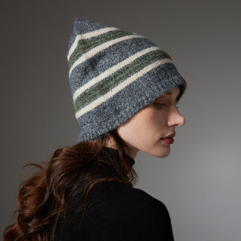 Bonnet Simple Series Daily Stripe En Laine Et Polyester Image2