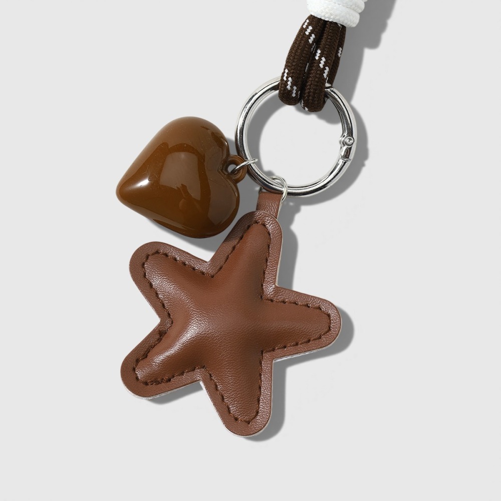 Porte-Clés Simple, Décontracté, En Forme De Cœur Et D'Étoile, Pour Notes/Instruments, En Pu. Image6