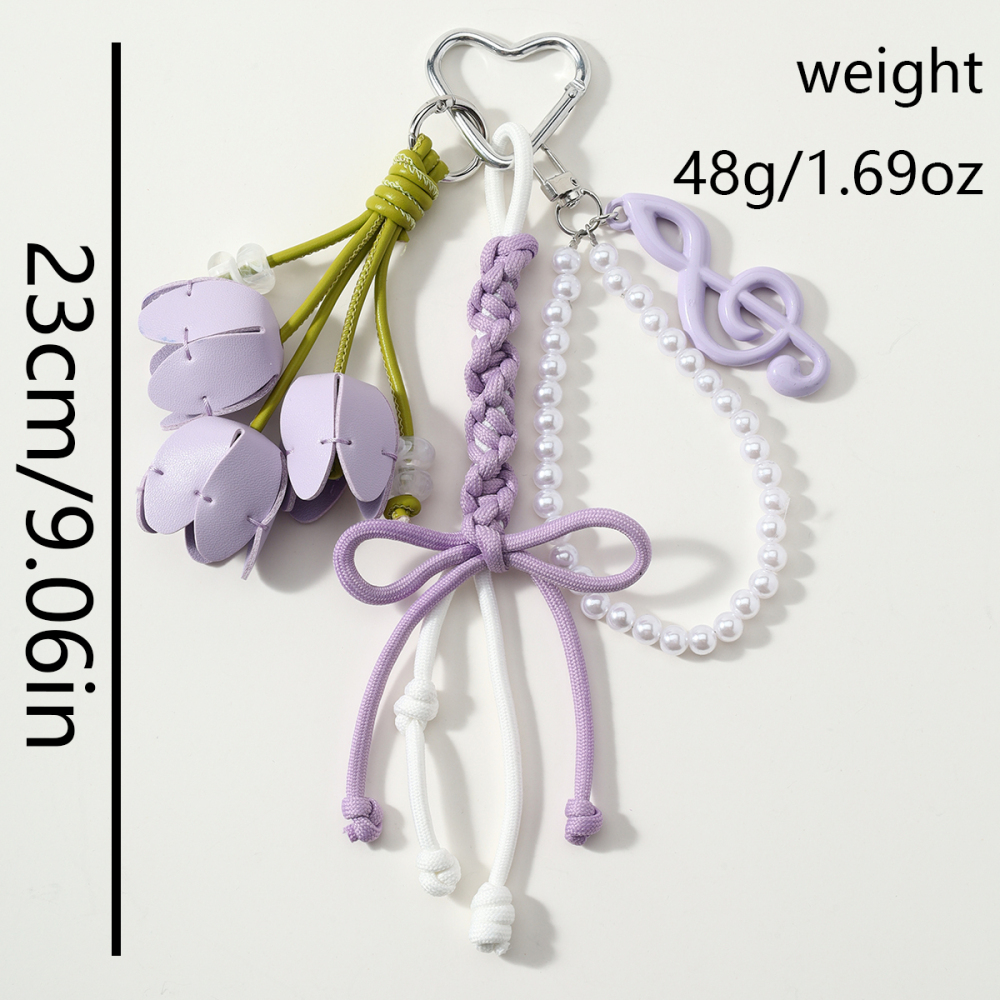 Breloques De Sac En Alliage Pour Notes/Instruments, Perles Florales Quotidiennes De La Série Simple Image2