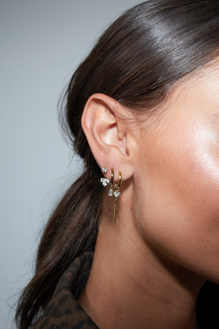 Boucles D'Oreilles En Acier Inoxydable Style Cœur Collection Daily Simple Bijoux Pour Femmes 2