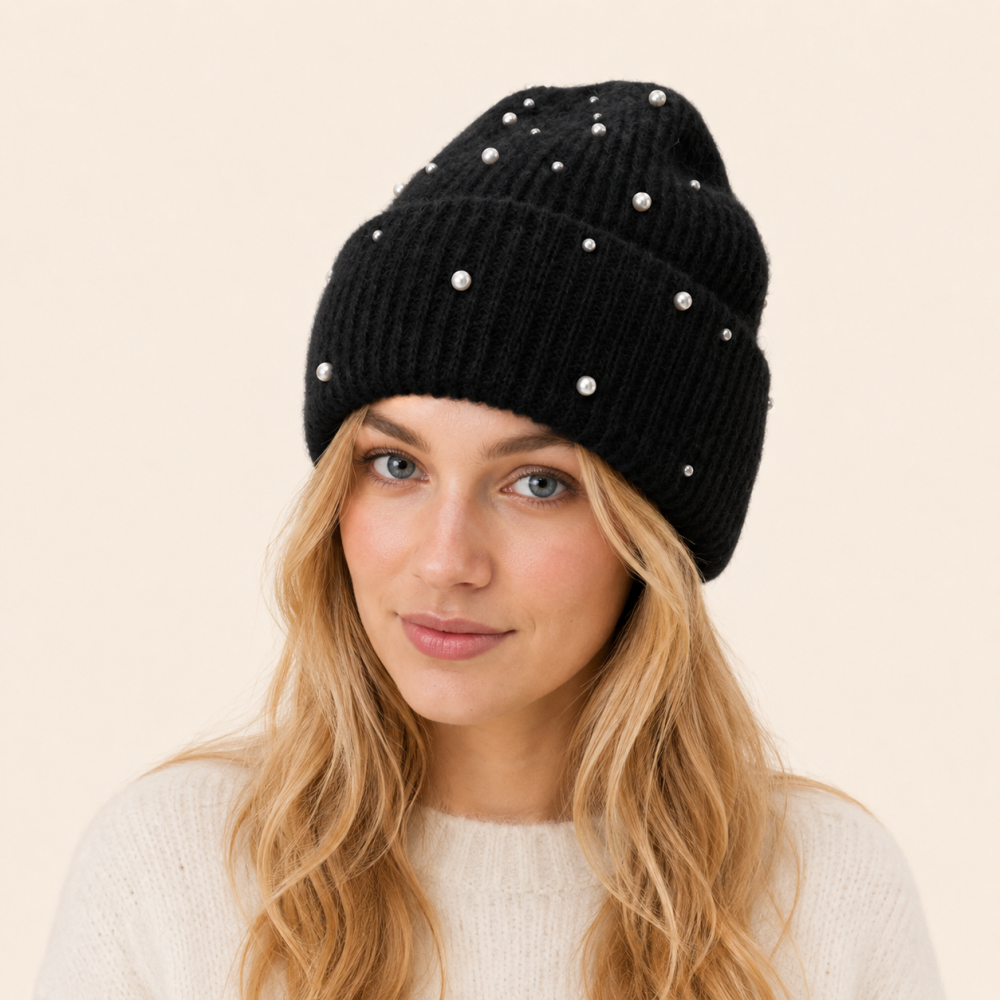 Bonnet Élégant Uni En Laine Et Polyester De La Série Simple Image2