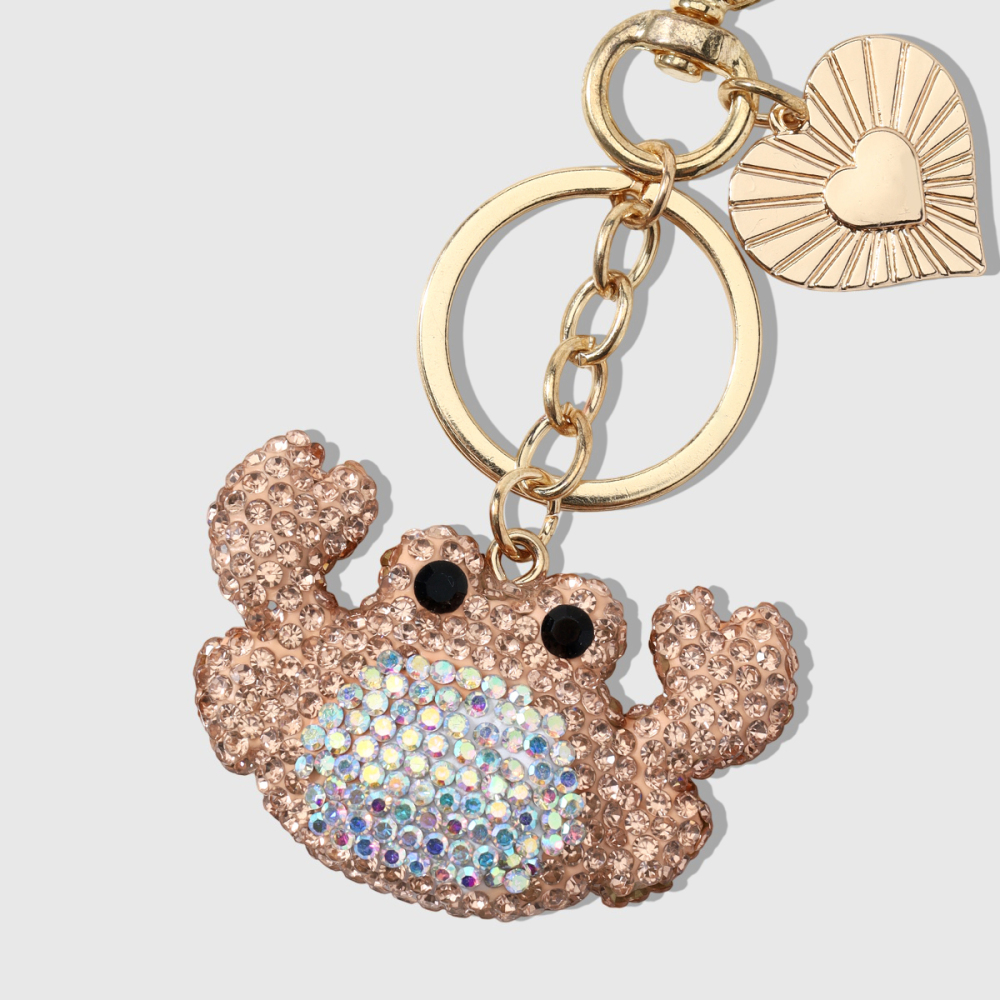 Porte-Clés Luxueux En Alliage Et Strass, Motif Cœur Mignon Et Dessin Animé, Collection « Lovely Series Cute Heart Cartoon ». Image6