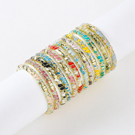 Bracelets Pour Femmes En Alliage Doré, Motif Papillon Multicolore, Style Rétro, Collection Romantique