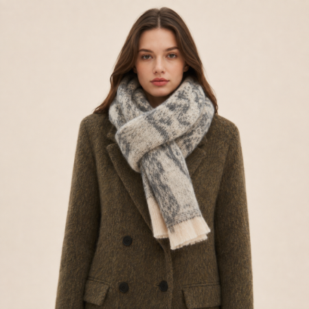 Écharpes d'hiver en polyester à carreaux et motifs cachemire multicolores, collection ethnique décontractée 2