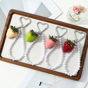 Perles De Fruits Quotidiennes Simple Series Fraise Porte-Clés En Alliage Pour Sac h5 Image3