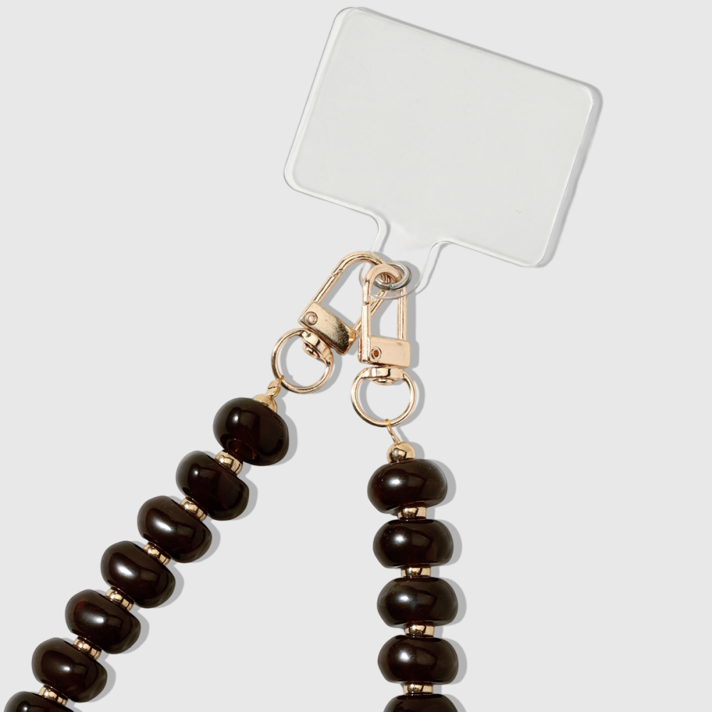 Chaîne De Téléphone En Alliage Avec Perles Unies De Couleur Unie, Série Simple. Image6