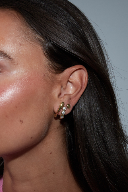 Boucles D'Oreilles Rondes En Acier Inoxydable, Collection Daily Simple, Bijoux Pour Femmes 2