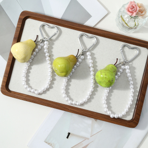 Breloques De Sac En Alliage Avec Perles De Fruits Quotidiennes De La Série Simple h5 Image3