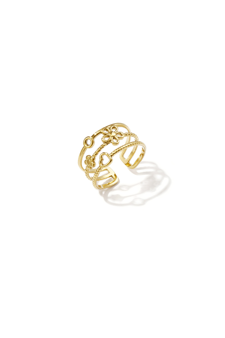 Bague Minimaliste En Acier Inoxydable, Collection Fleur, Bijoux Pour Femme