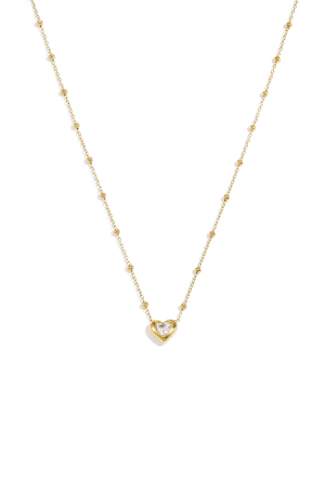 Collier Pendentif Cœur En Acier Inoxydable Plaqué Or 14 Carats, Collection Daily Simple, Bijoux Pour Femmes h5
