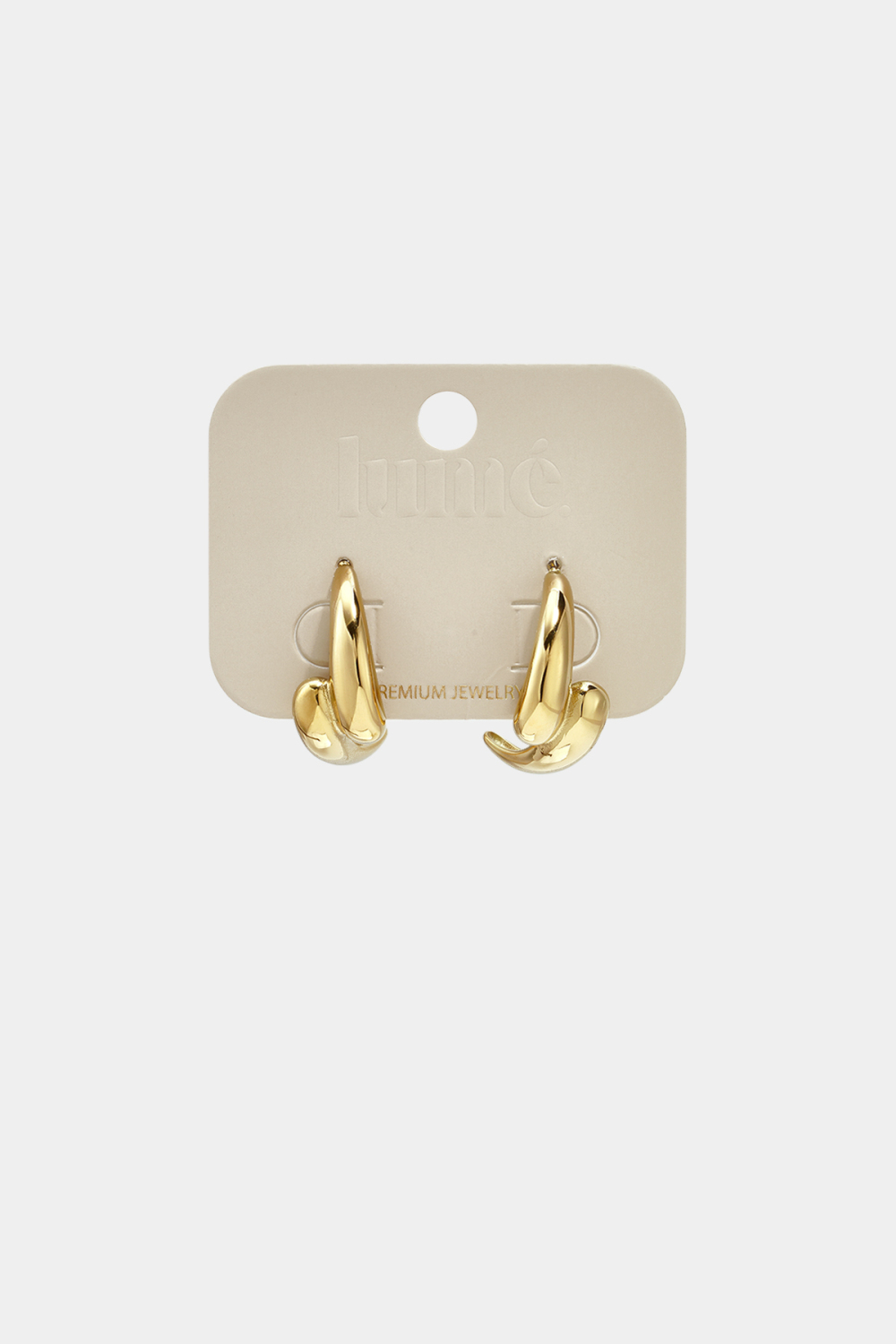 Boucles D'Oreilles Créoles En Acier Inoxydable, Forme Irrégulière, Collection Simple Daily Simple, Bijoux Pour Femmes Image3