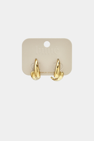 Boucles D'Oreilles Créoles En Acier Inoxydable, Forme Irrégulière, Collection Simple Daily Simple, Bijoux Pour Femmes h5 Image3