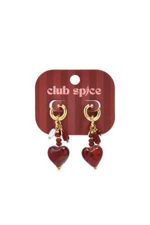 Boucles D'Oreilles En Perles D'Acier Inoxydable En Forme De Cœur, Collection Daily Simple, Bijoux Pour Femmes h5 Image2