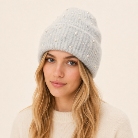 Bonnet Élégant Uni En Laine Et Polyester De La Série Simple