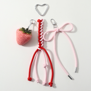 Breloques De Sac En Alliage Fraise Nœud Papillon Fruit Quotidien De La Série Simple h5 Image6