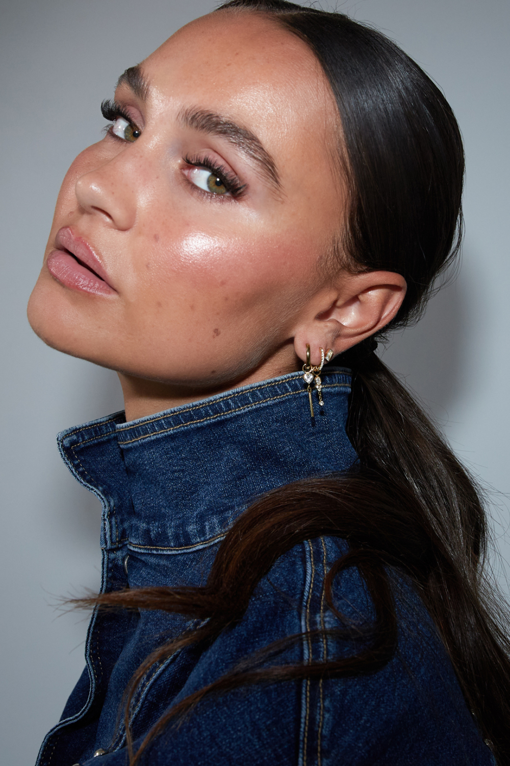 Boucles D'Oreilles En Acier Inoxydable, Style Cœur, Collection Daily Simple, Bijoux Pour Femmes Image2