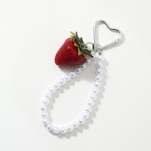 Perles De Fruits Quotidiennes Simple Series Fraise Porte-Clés En Alliage Pour Sac h5 Image6