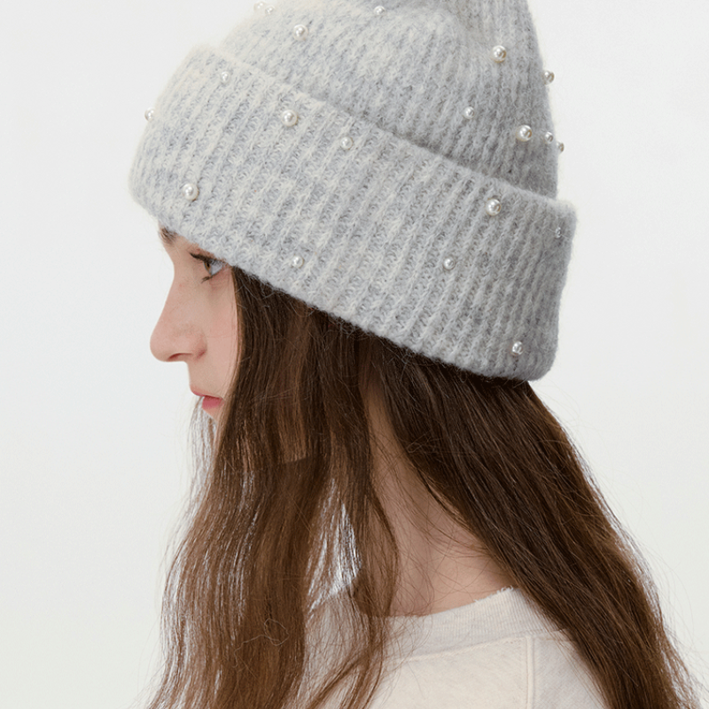 Bonnet Élégant Uni En Laine Et Polyester De La Série Simple Image3
