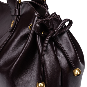 Sac À Main Femme Style Décontracté Avec Nœud Papillon Et Détails En Métal, Couleur Unie, En Pu De Qualité Supérieure, Style Est-Ouest h5 Image3