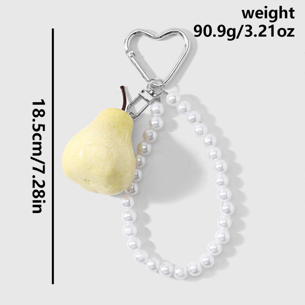 Breloques De Sac En Alliage Avec Perles De Fruits Quotidiennes De La Série Simple h5Image2
