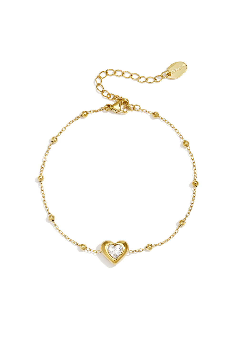Bracelet À Breloques En Acier Inoxydable Plaqué Or 14 Carats, Motif Cœur, Collection Simple, Bijoux Pour Femmes 