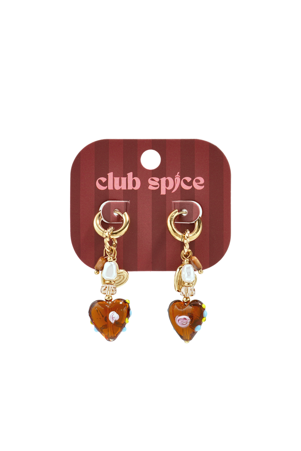 Boucles D'Oreilles En Acier Inoxydable Avec Perles En Forme De Cœur, Collection Daily Simple, Bijoux Pour Femmes Image2