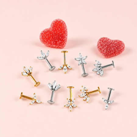 Boucles D'Oreilles Piercing Pour Femmes Simple Series Daily Droplet, Forme Irrégulière, En Acier Inoxydable, Étanches, Couleur Or