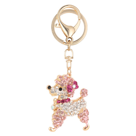 Porte-Clés Luxueux En Alliage De Strass Multicolores, Motif Animal Mignon Et Animaux Mignons.